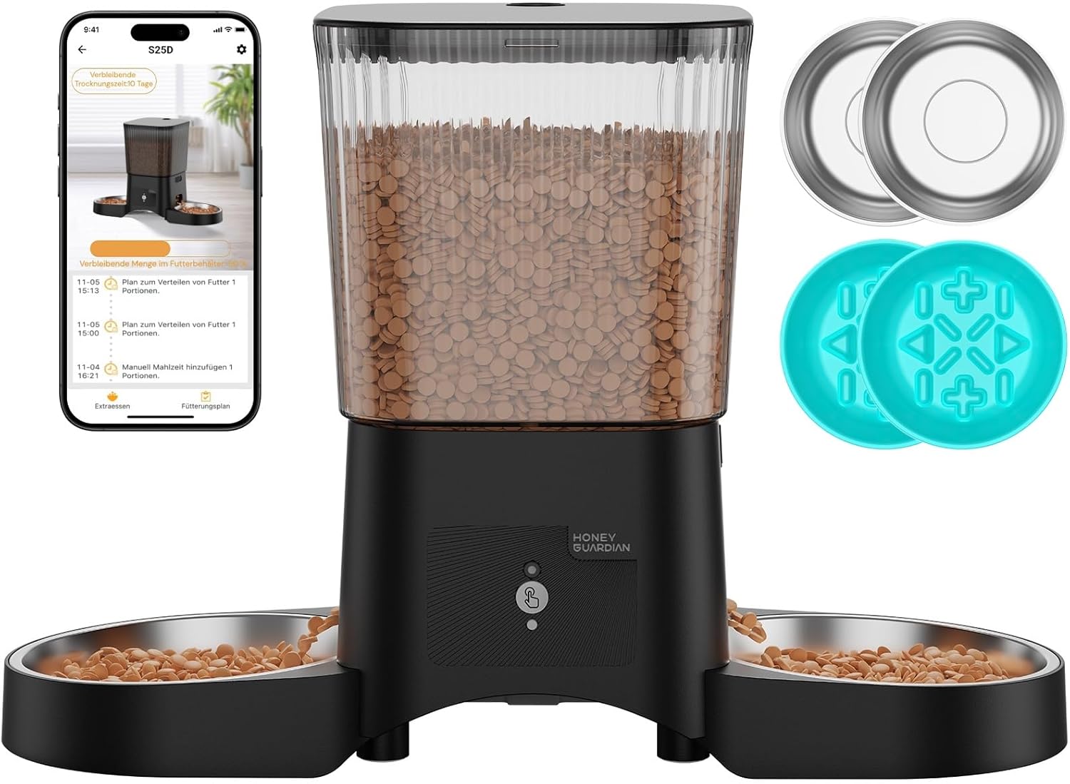 Honey Guardian 5G WiFi intelligens automata kisállat etető